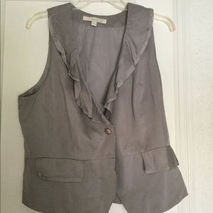 Grey silk vest
